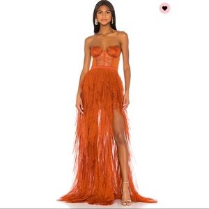 X REVOLVE BUSTIER GOWN